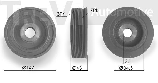 TREVI AUTOMOTIVE skriemulys, alkūninis velenas PC1072